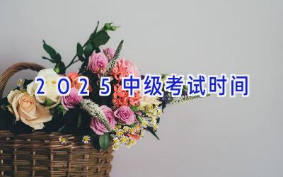 2025中级考试时间