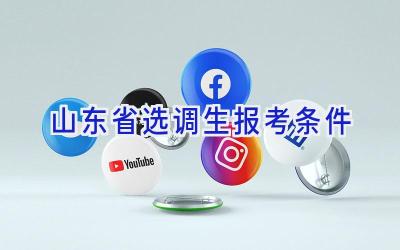 山东省选调生报考条件