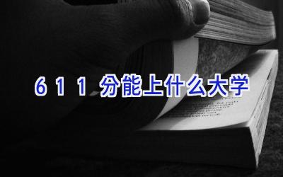 611分能上什么大学