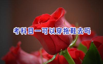 考科目一可以穿拖鞋去吗