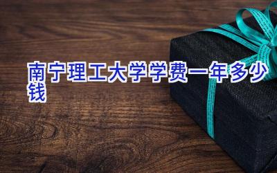 南宁理工大学学费一年多少钱