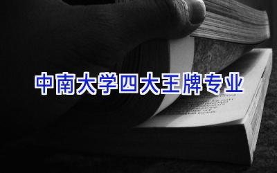 中南大学四大王牌专业