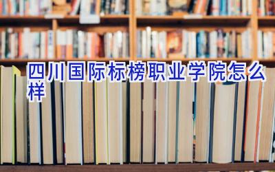 四川国际标榜职业学院怎么样