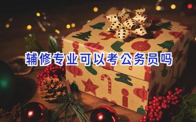 辅修专业可以考公务员吗