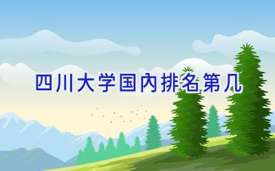 四川大学国内排名第几