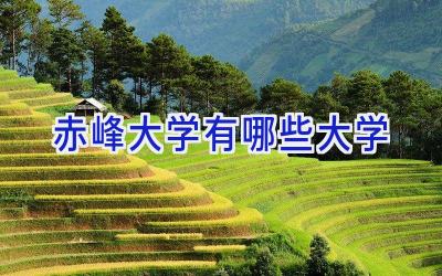 赤峰大学有哪些大学