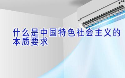 什么是中国特色社会主义的本质要求