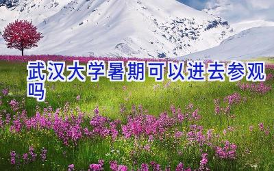 武汉大学暑期可以进去参观吗