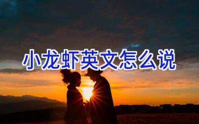 小龙虾英文怎么说