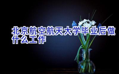 北京航空航天大学毕业后做什么工作