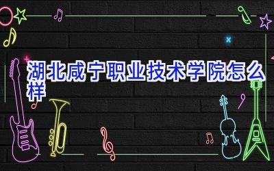 湖北咸宁职业技术学院怎么样