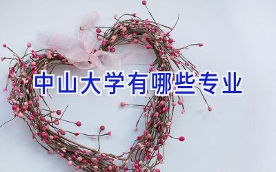 中山大学有哪些专业