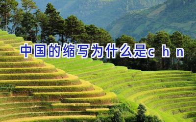 中国的缩写为什么是chn