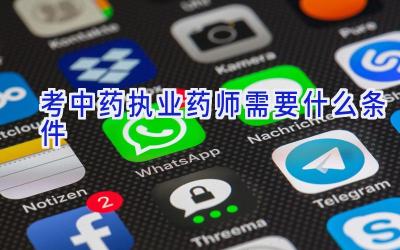 考中药执业药师需要什么条件
