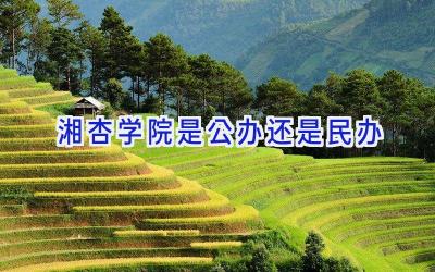 湘杏学院是公办还是民办