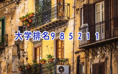 大学排名985 211