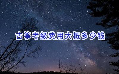 古筝考级费用大概多少钱