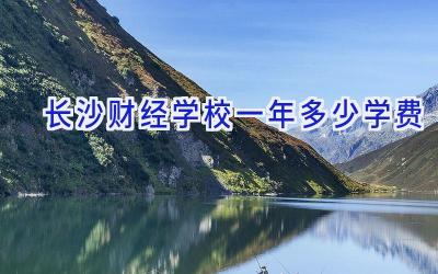 长沙财经学校一年多少学费