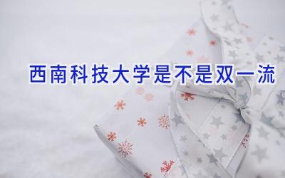 西南科技大学是不是双一流