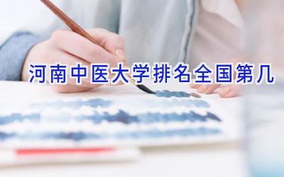河南中医大学排名全国第几