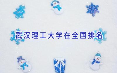 武汉理工大学在全国排名