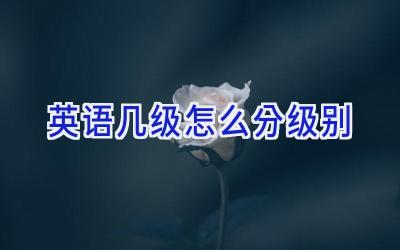 英语几级怎么分级别