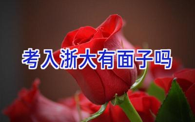 考入浙大有面子吗