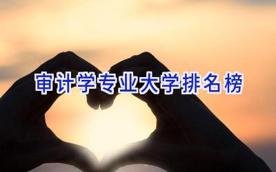 审计学专业大学排名榜