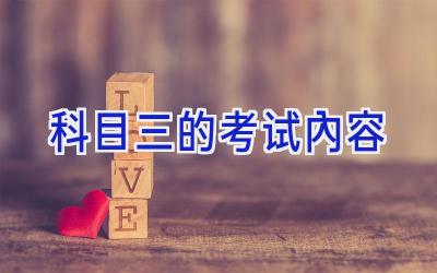 科目三的考试内容