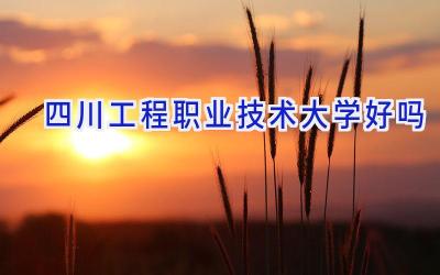 四川工程职业技术大学好吗