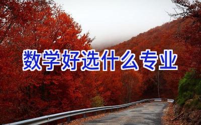 数学好选什么专业